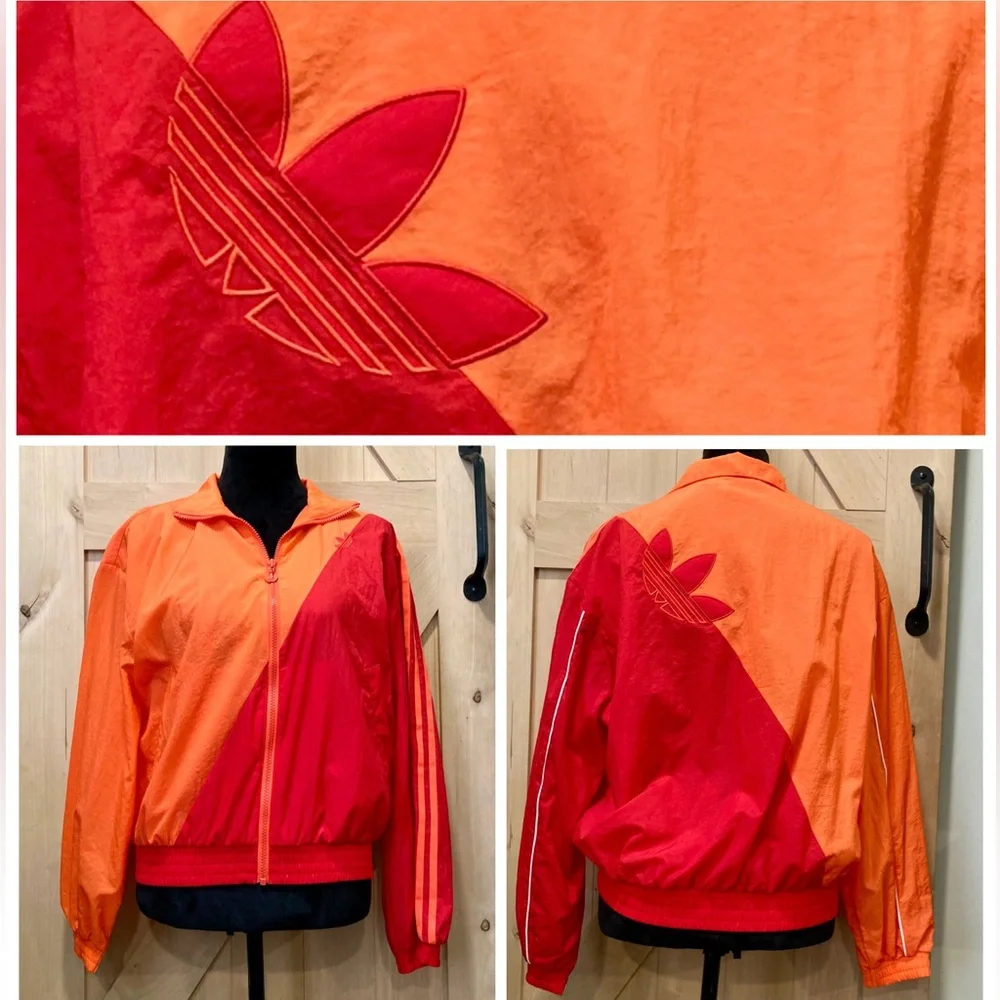 Adidas XS Japona TT Red and Orange Track Jacket Windbreaker Primegreen - Picture 2 of 16